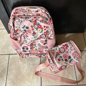 Vera Bradley backpack with matching lunchbox